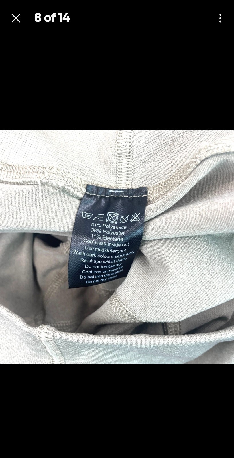 Small Alphalete Compression 7/8 Leggings Tan Pale Nude