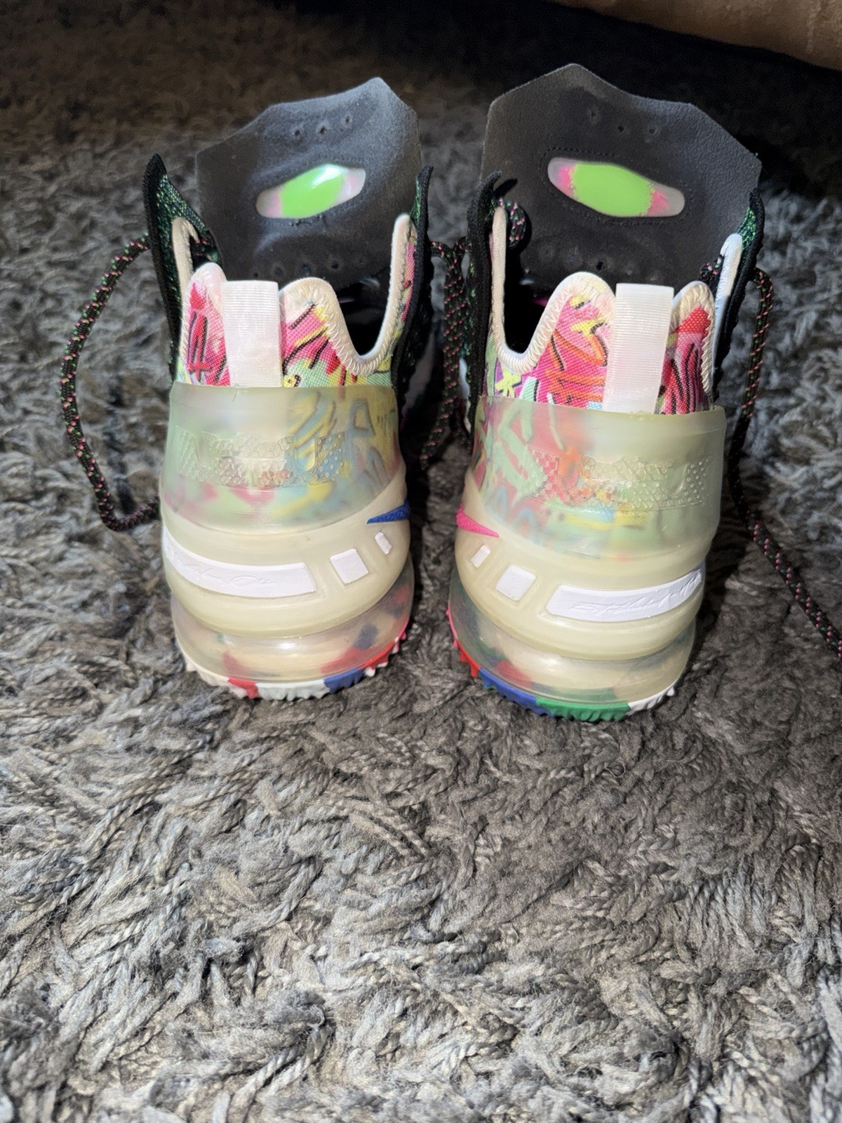 Nike LeBron 18 “James Gang” CQ9283-002 Black/Pink Blast Mid Top Sneaker