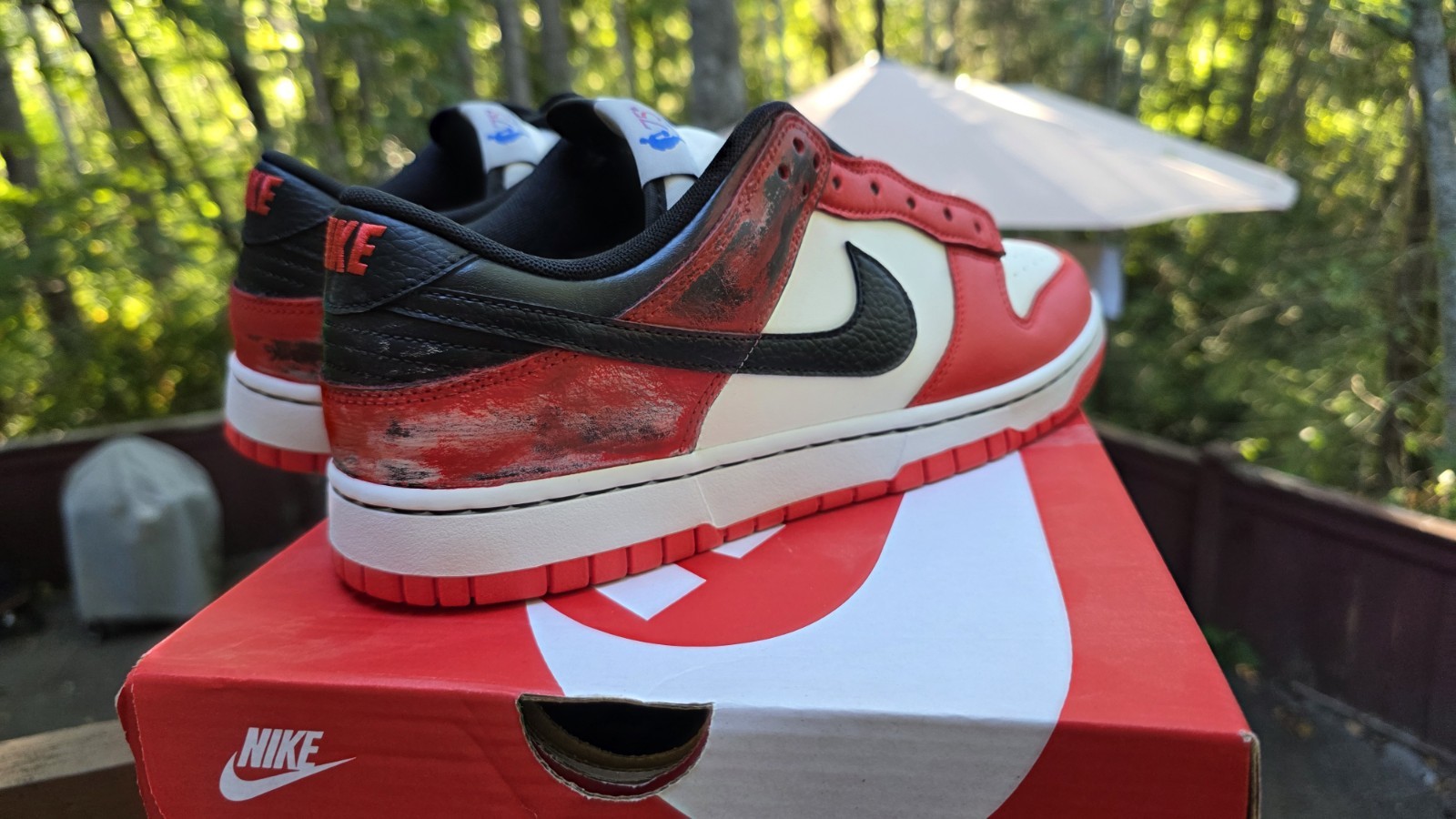 Nike Dunk Low Retro EMB NBA 75th Anniversary Bulls Please See Custom Paint Heel