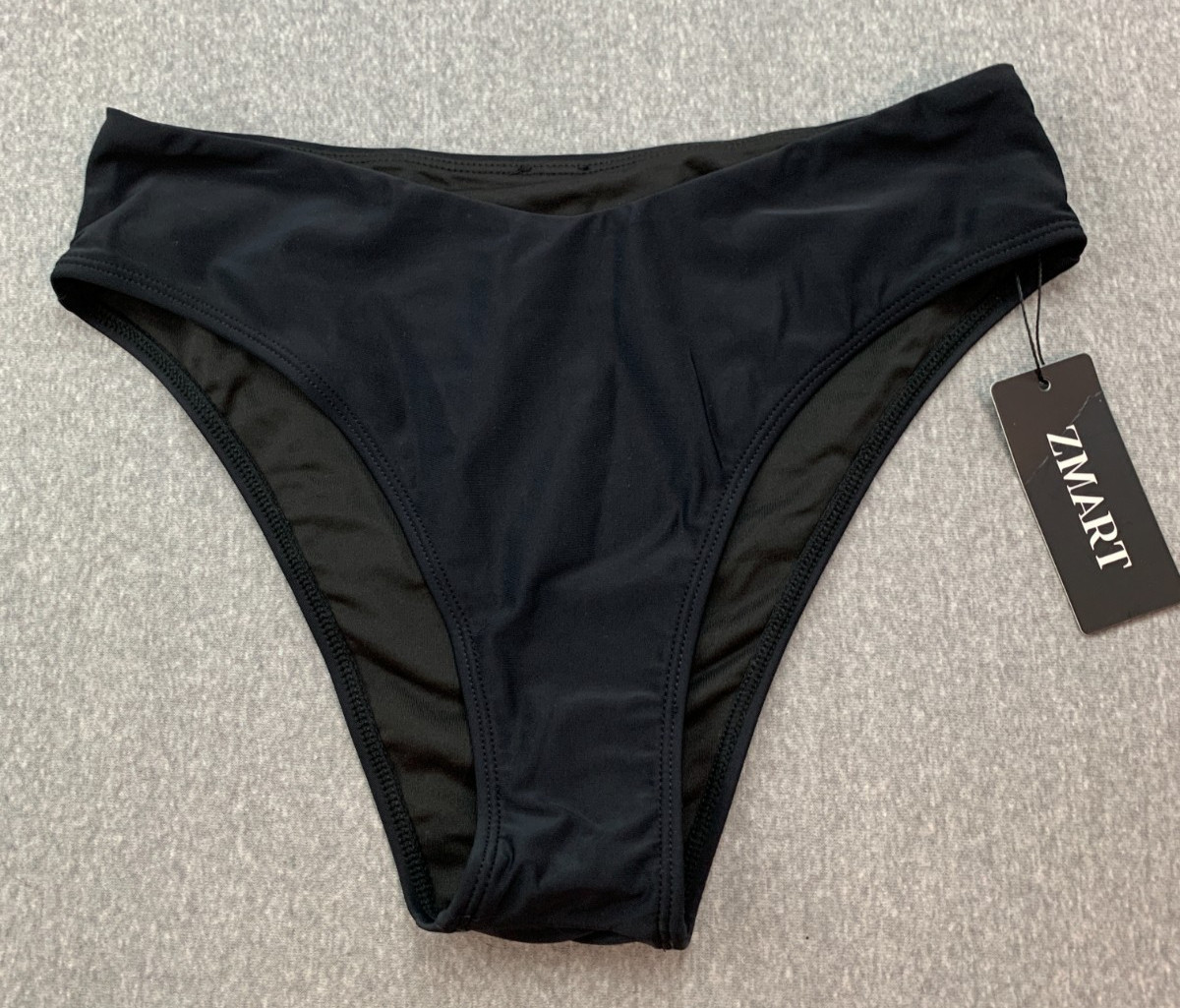 Zmart Lined V Front Bikini Tankini Swimsuit Bottom Women S Black Sleek Modern