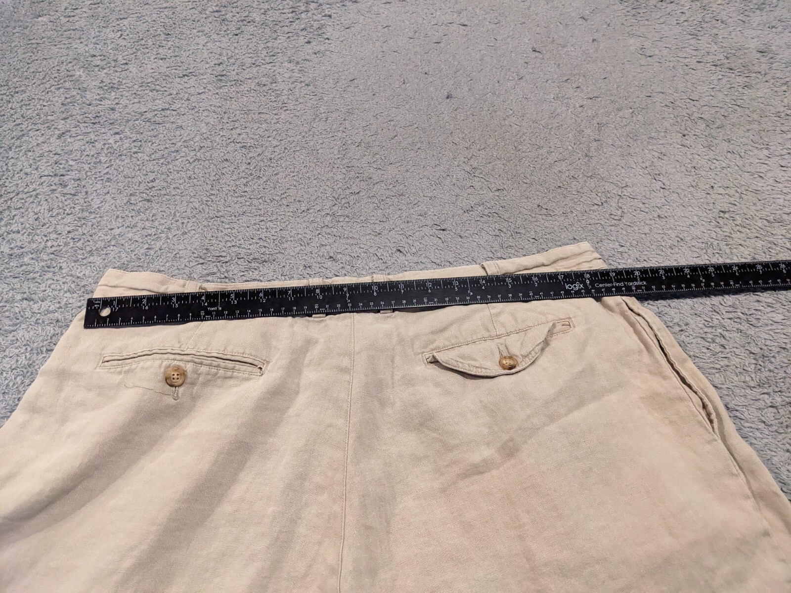 Evergreen Sport Linen Shorts Mens 40 (38) Vintage Natural Sportswear