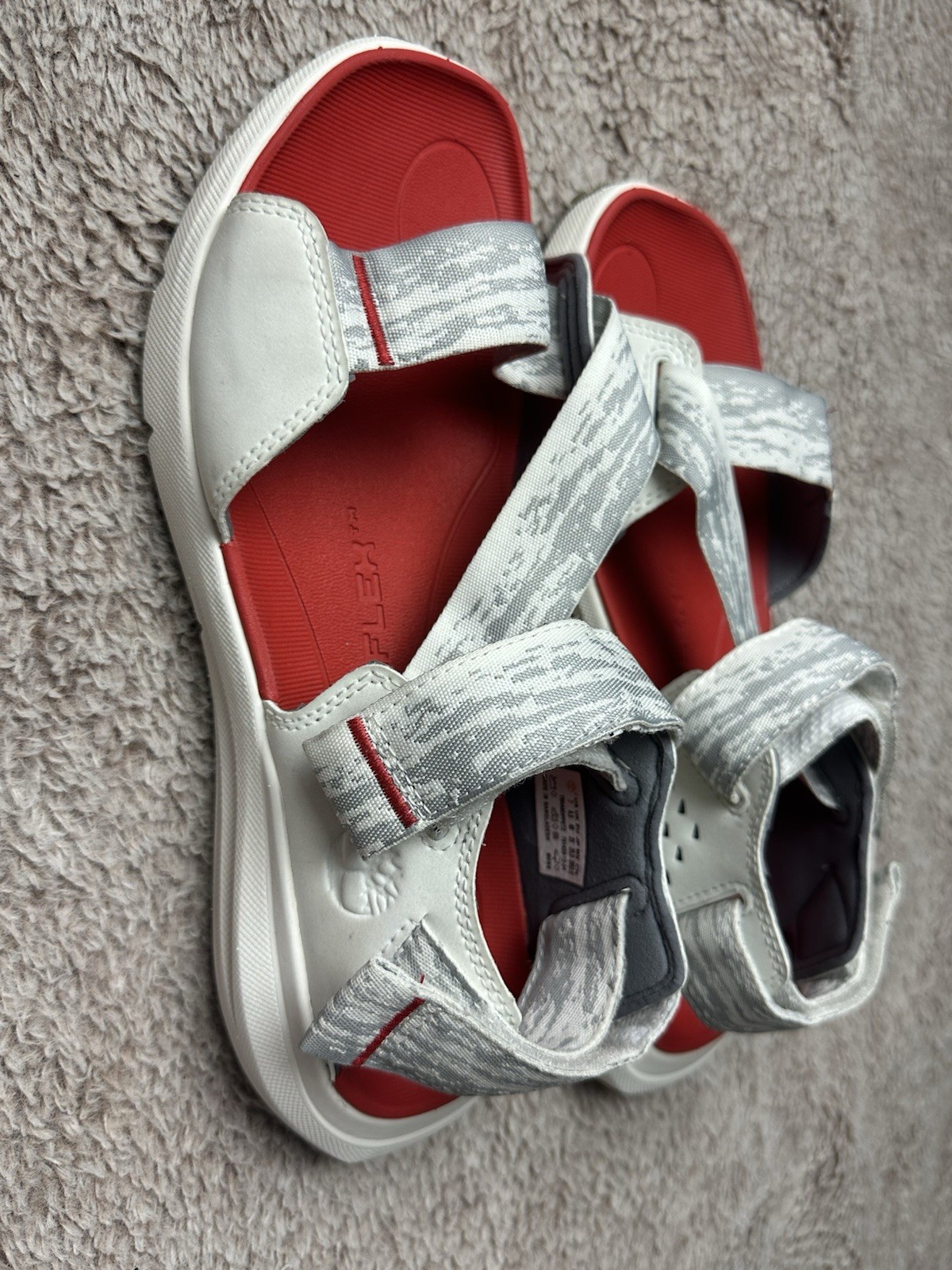 Timberland Men’s Size 7 Motion Dune White Webbing Backstrap Sandal New