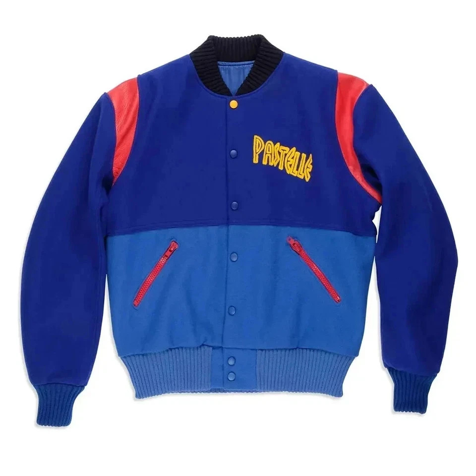 Letterman Kanye West Pastelle Varsity Blue All Wool Jacket