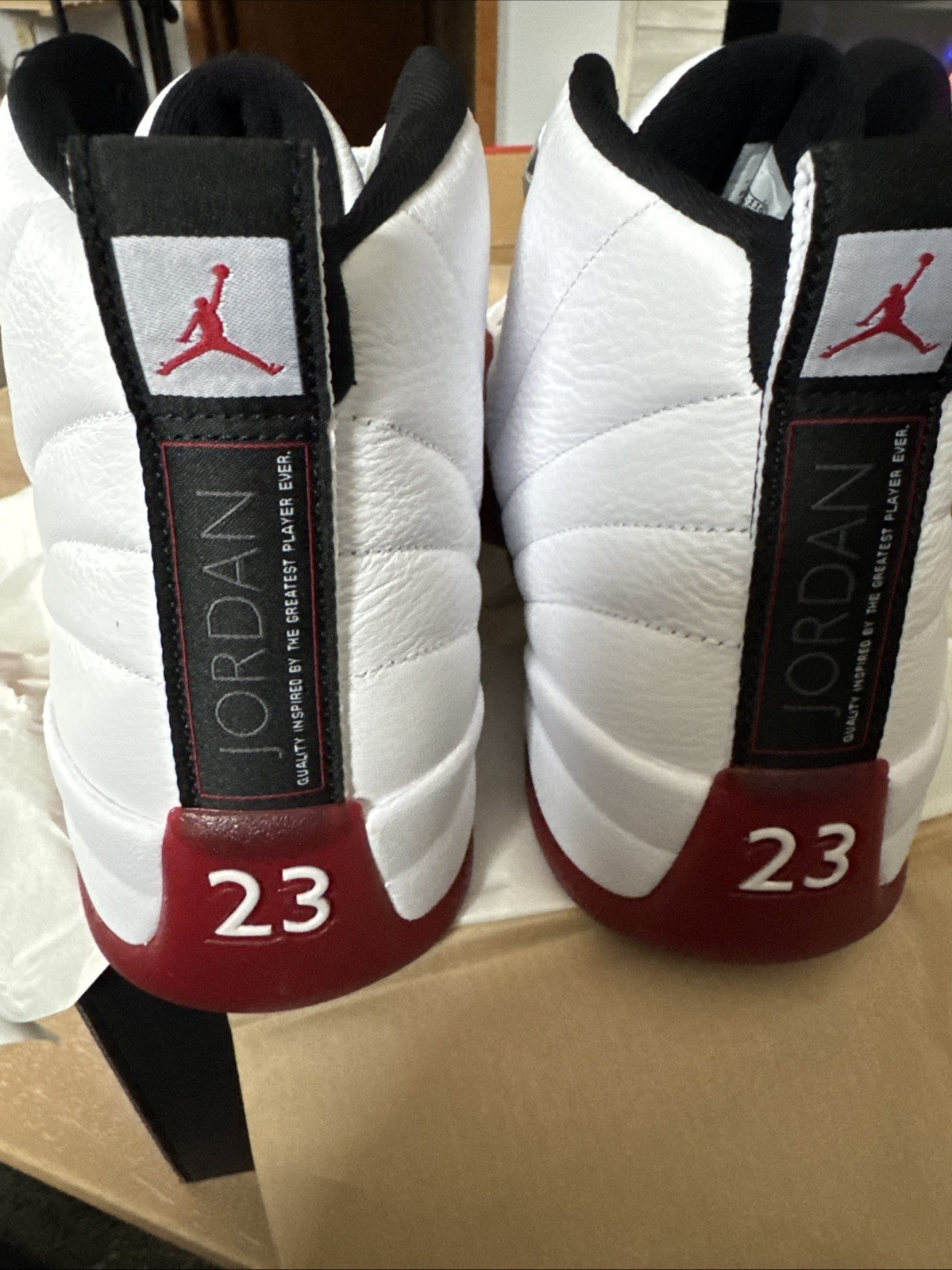 Nike Air Jordan 12 Cherry Size 13 CT8013-116 White Red NEW Authentic