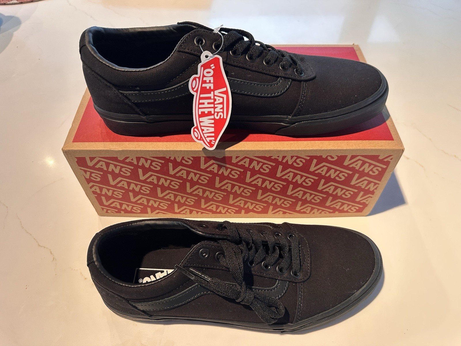 Vans Ward Skateboarding Sneaker Canvas Black / Black Men’s 10.0 NEW IN BOX