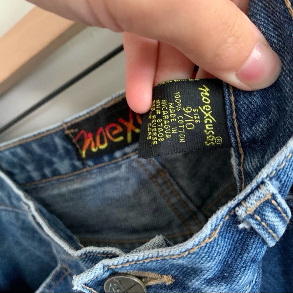 Vintage • No Excuses Y2k button fly bootcut jeans
