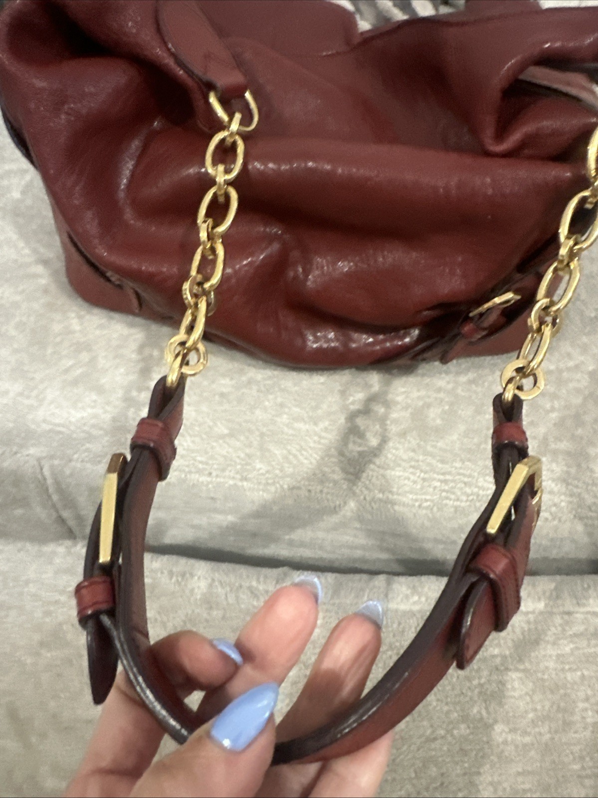 MCM Burgundy Handbag