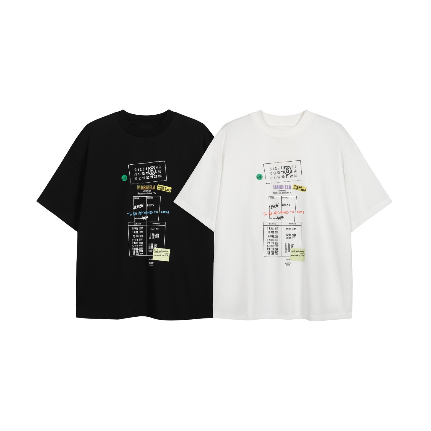 MM6 Maison Margiela t-shirt cotton Black / White S/M/L/XL