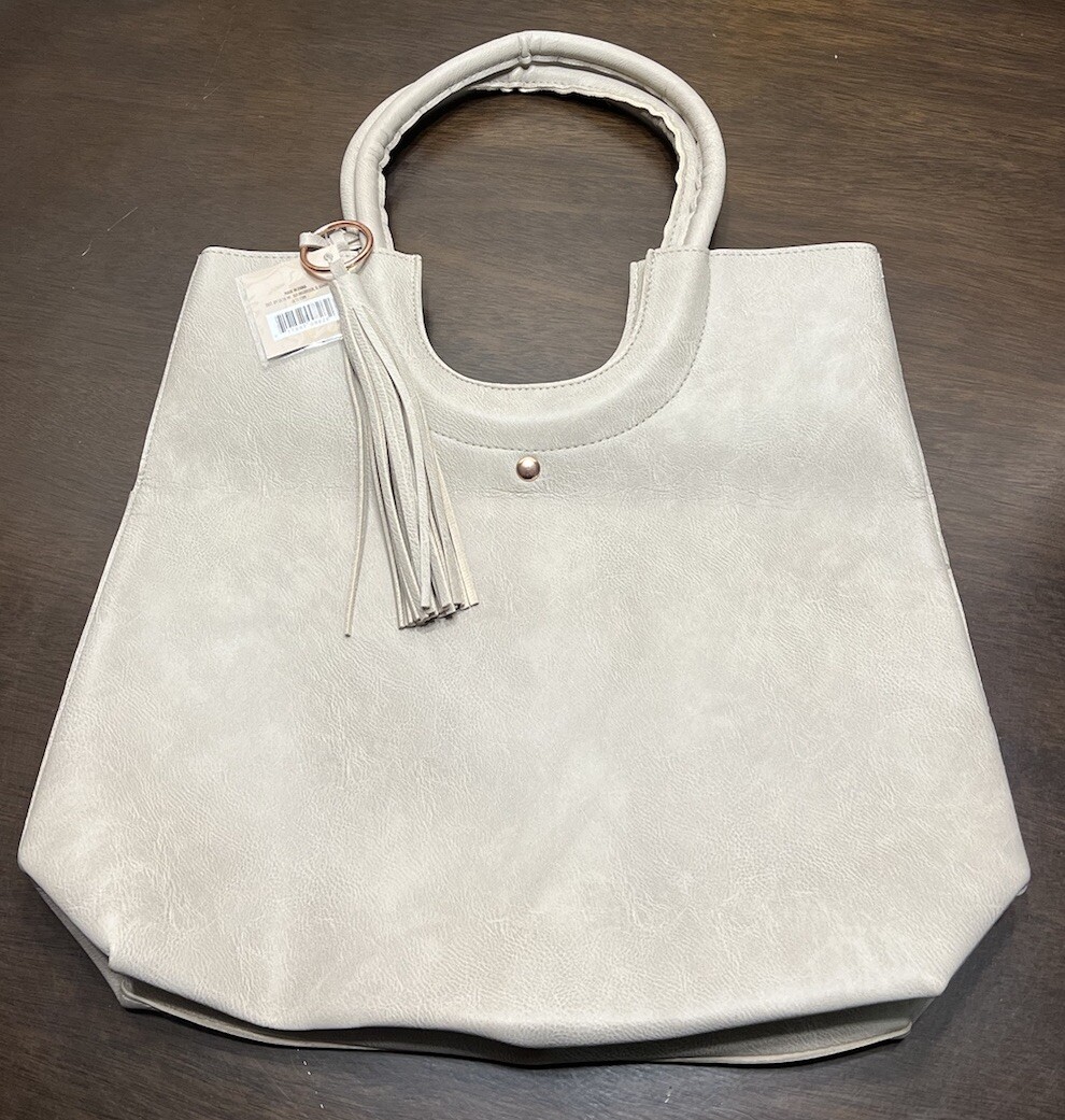 Spacious Stone Purse Deep Pockets Top Handle Snap Closure with Dust Bag