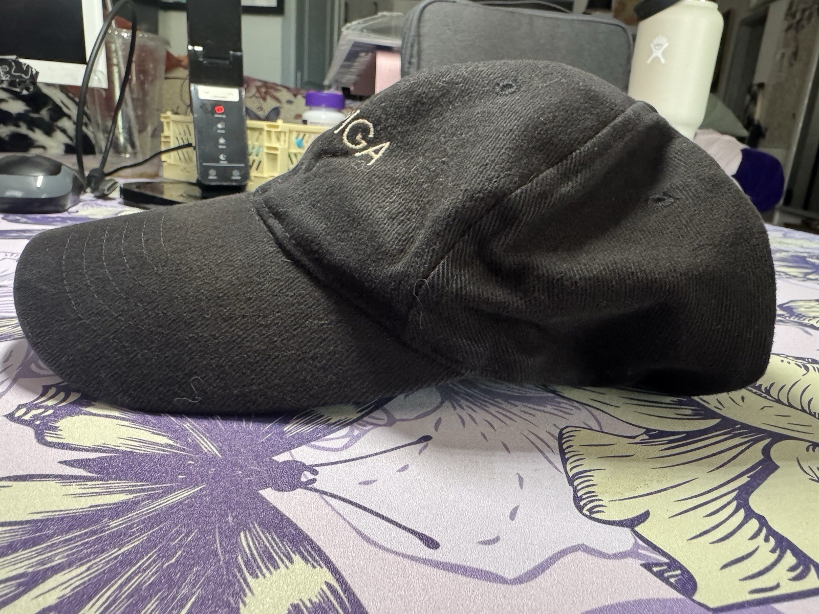 Via Spiga Black Solid Baseball Cap Men’s One Size Adjustable Casual Hat