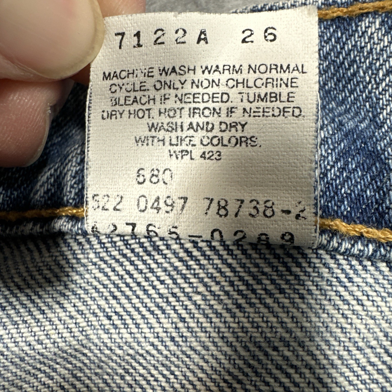 Vintage Levis 565 Wide Leg Loose Jeans 30×28 Orange Tab Made in USA