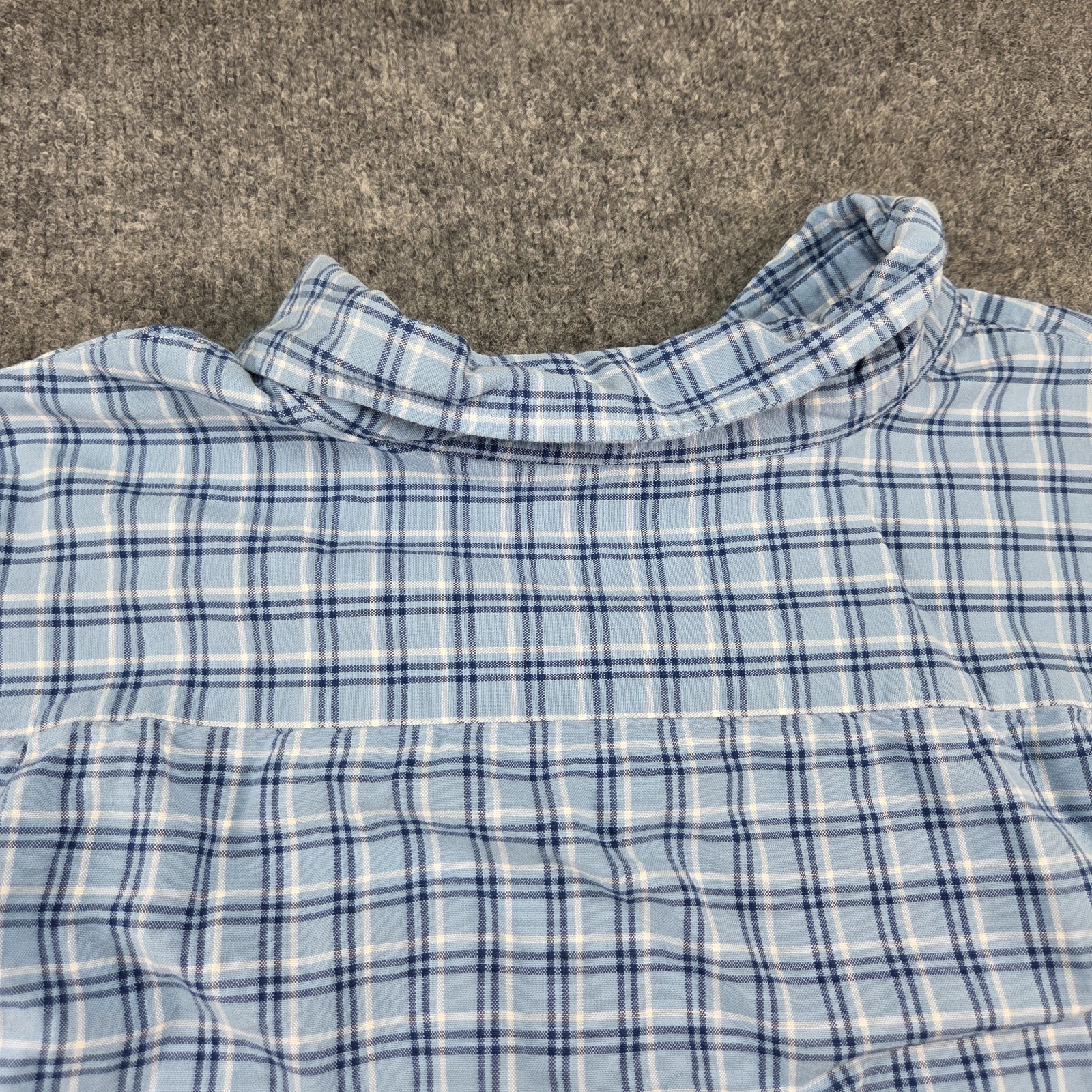 Cremieux Button Down Shirt 2XB Blue Plaid Cotton Long Sleeve