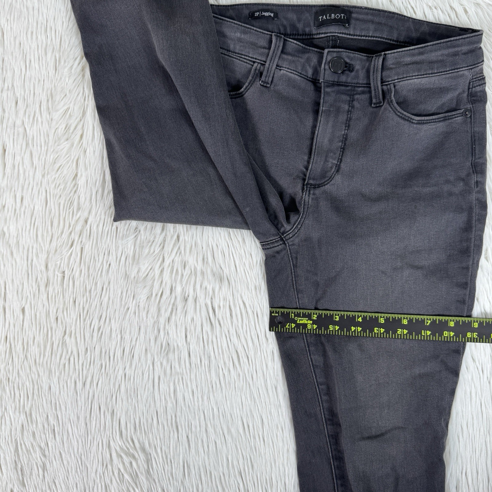 Talbots Black Charcoal Wash Mid-Rise Jegging Denim Jeans Women’s Size 2P