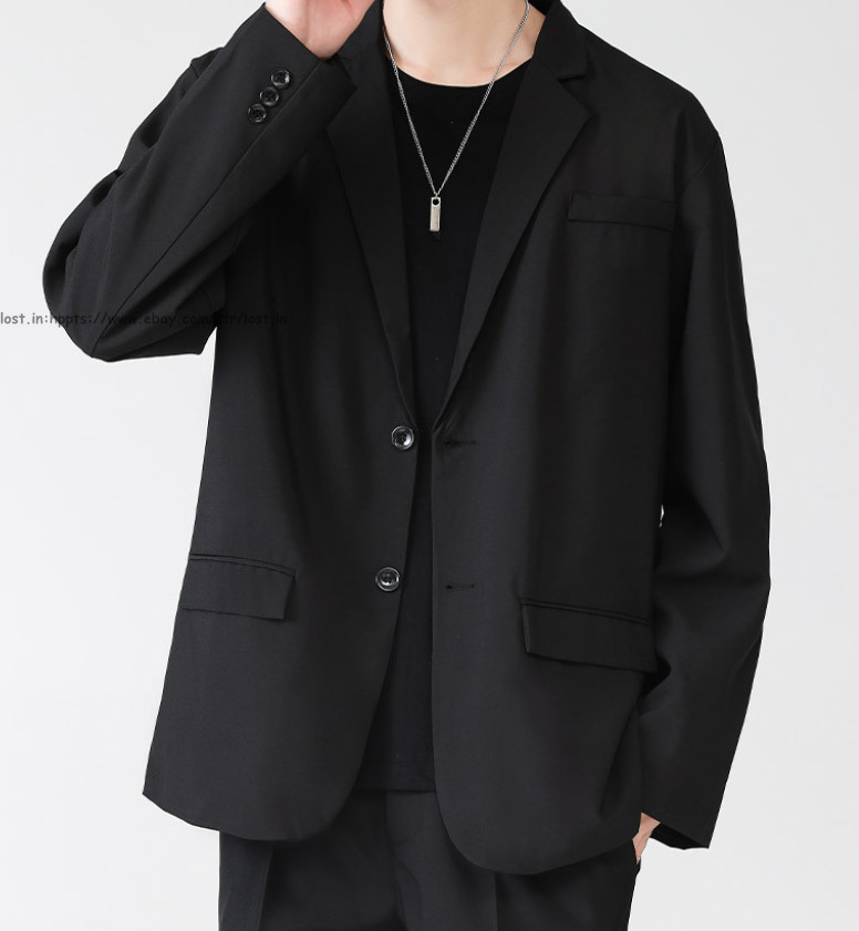 Men Slim Fit Casual Button Blazer Summer Thin Casual Suit Jacket Business Coats