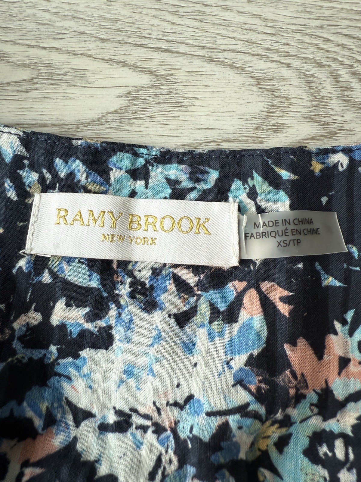 Ramy Brook Jessie Bloom Printed Dress Mini Colorful | Navy Multi | Women Size XS