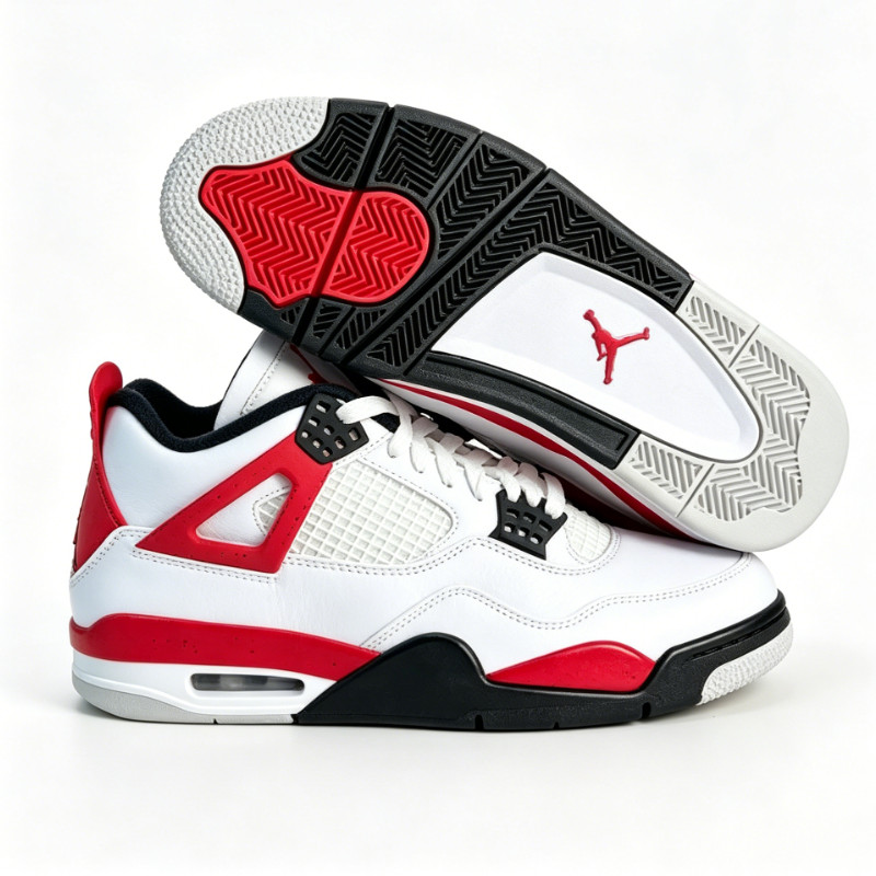 Men’s Jordan 4 “Red Cement” Mid Top Retro Basketball Shoes US Size 7-12