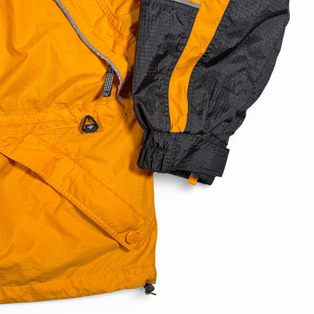Columbia Jacket Adult LARGE Yellow Black Premier Series Parka Hooded Outdoor 90s