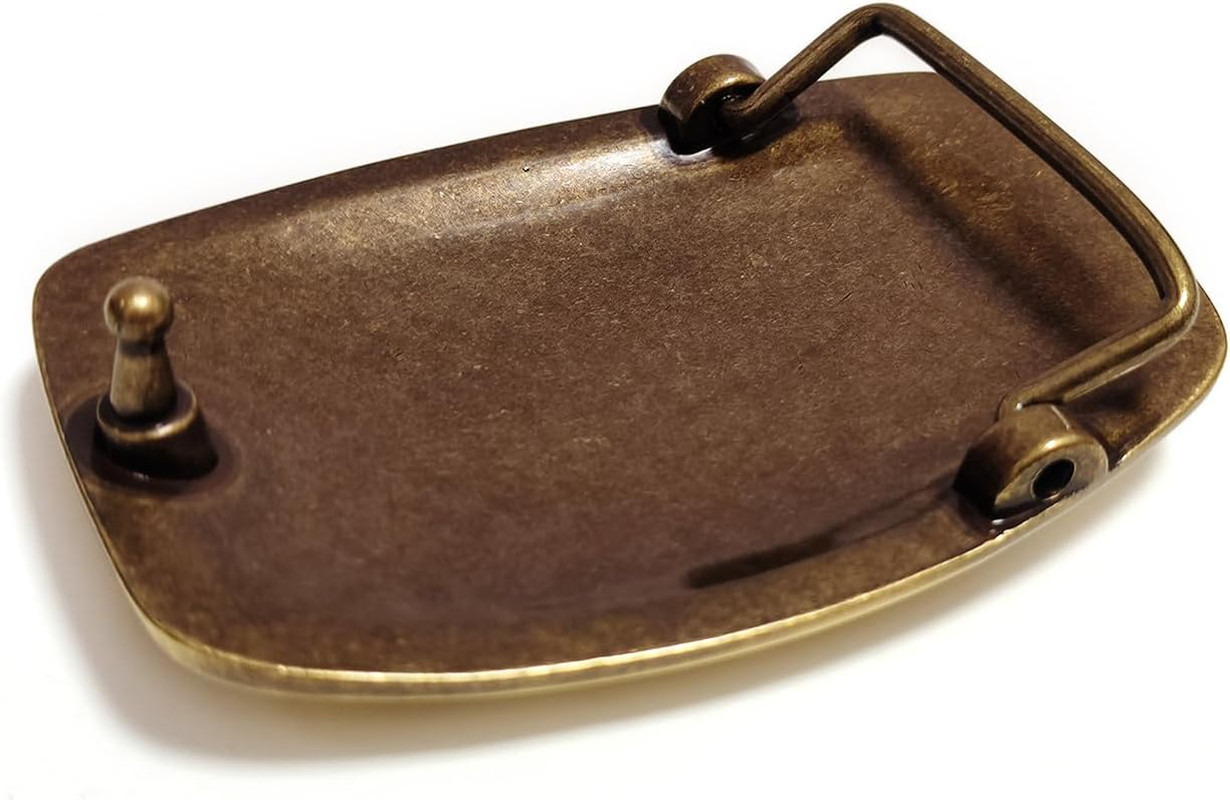 Solid Brass Buckle 1.5″-1.57″(38-40mm) Vintage Heavy Duty Belt Buckle Snap Faste