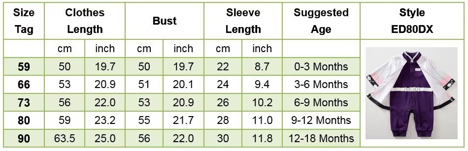 0-18 Months Anime Baby Rompers Newborn Cosplay Costume Infant