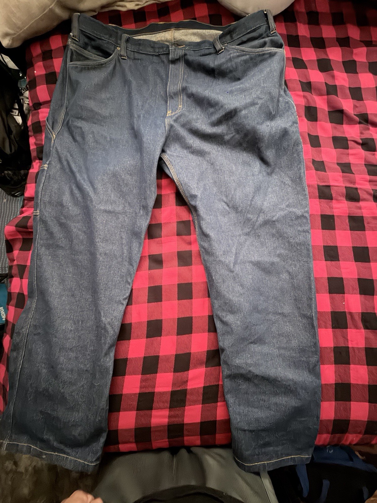 Men’s Blue Solid Denim Jeans, Regular Fit, 5-Pocket Design with Pockets