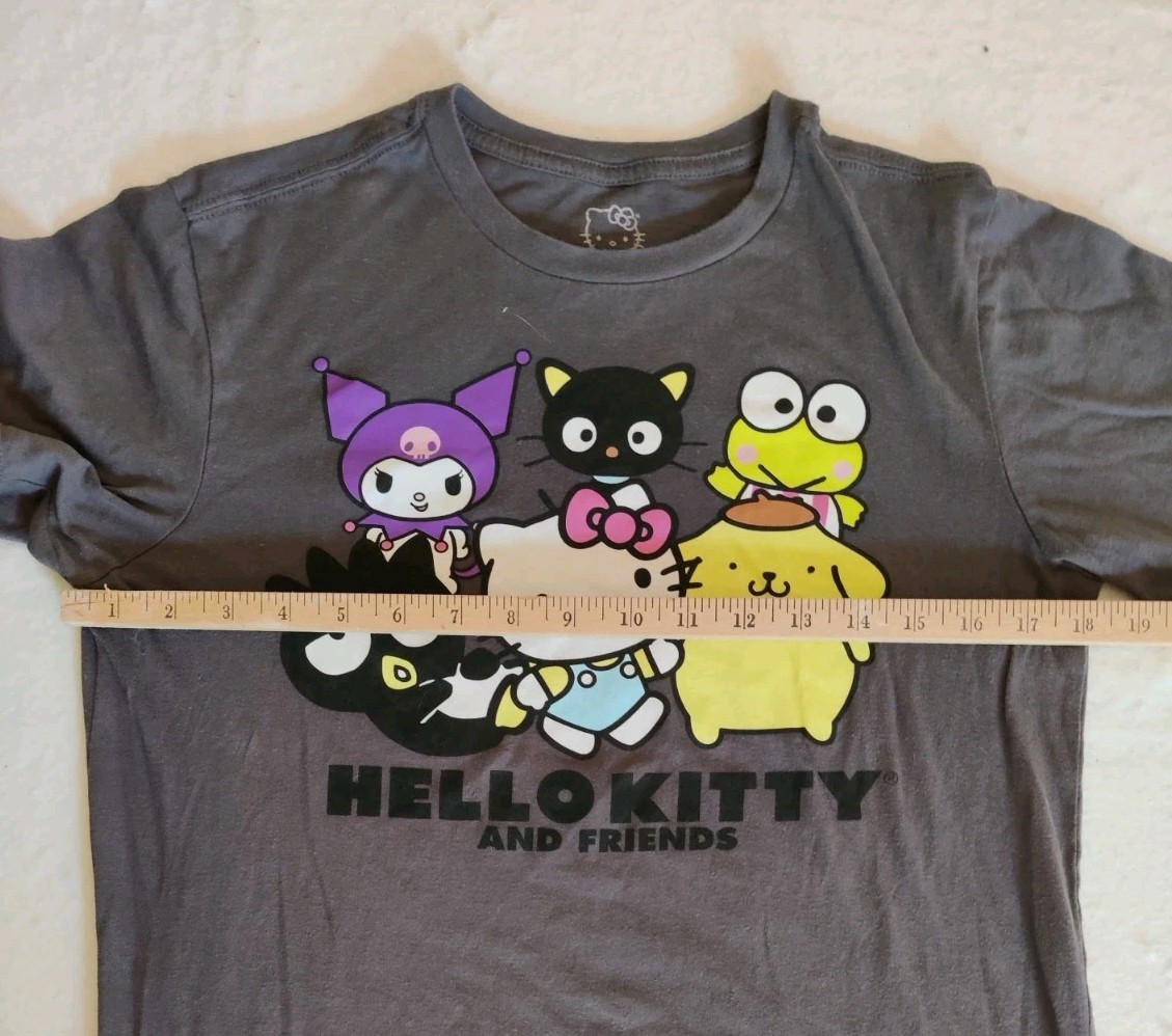 Hello Kitty SanrioUnisex Kids XL (14-16) Graphic Crew Neck Short Sleeve Tee
