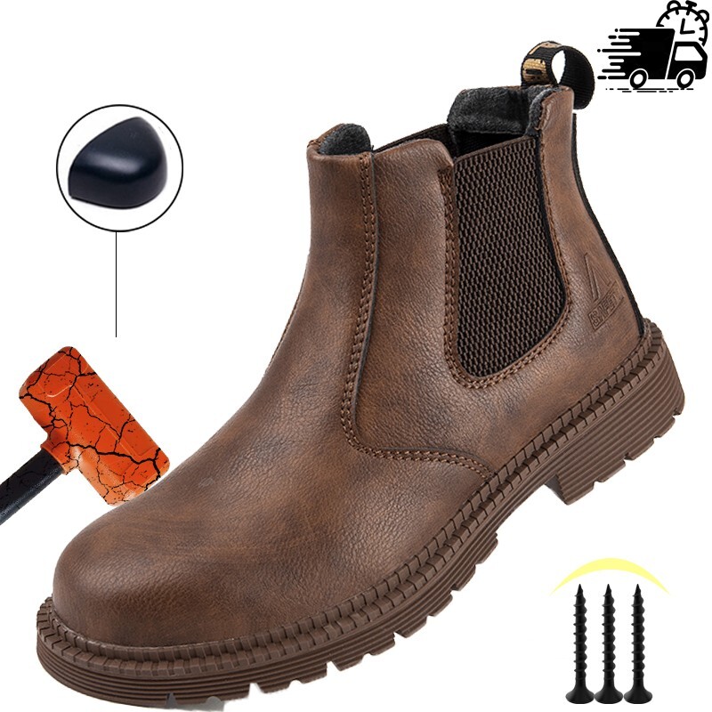 Wear-resisting Work Safety Boots Anti-smash Anti-puncture Men Protective Boots