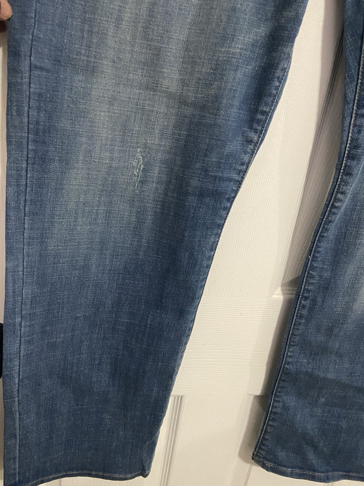 Lucky Brand 363 Vintage Straight Jeans Men’s 40×32 Blue Stretch Denim Distressed