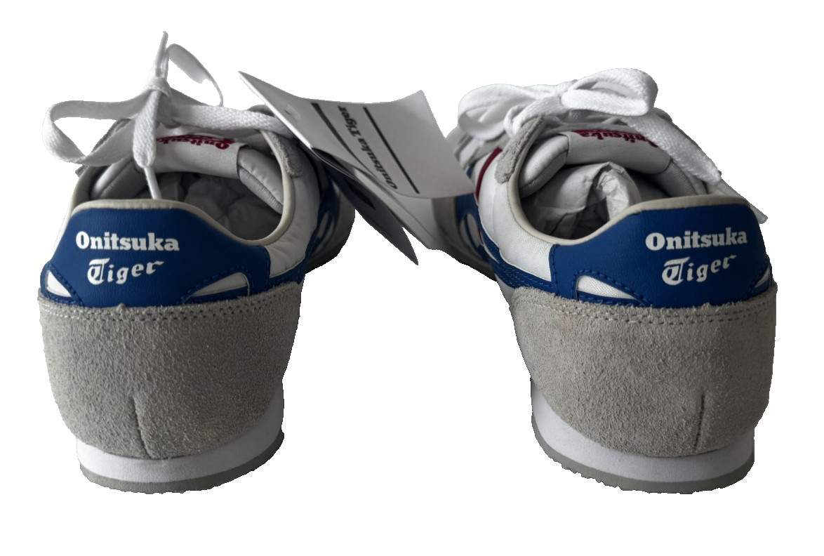 1183B400-100 Onitsuka Tiger Serrano White Directoire Blue Women 7.5 NEW