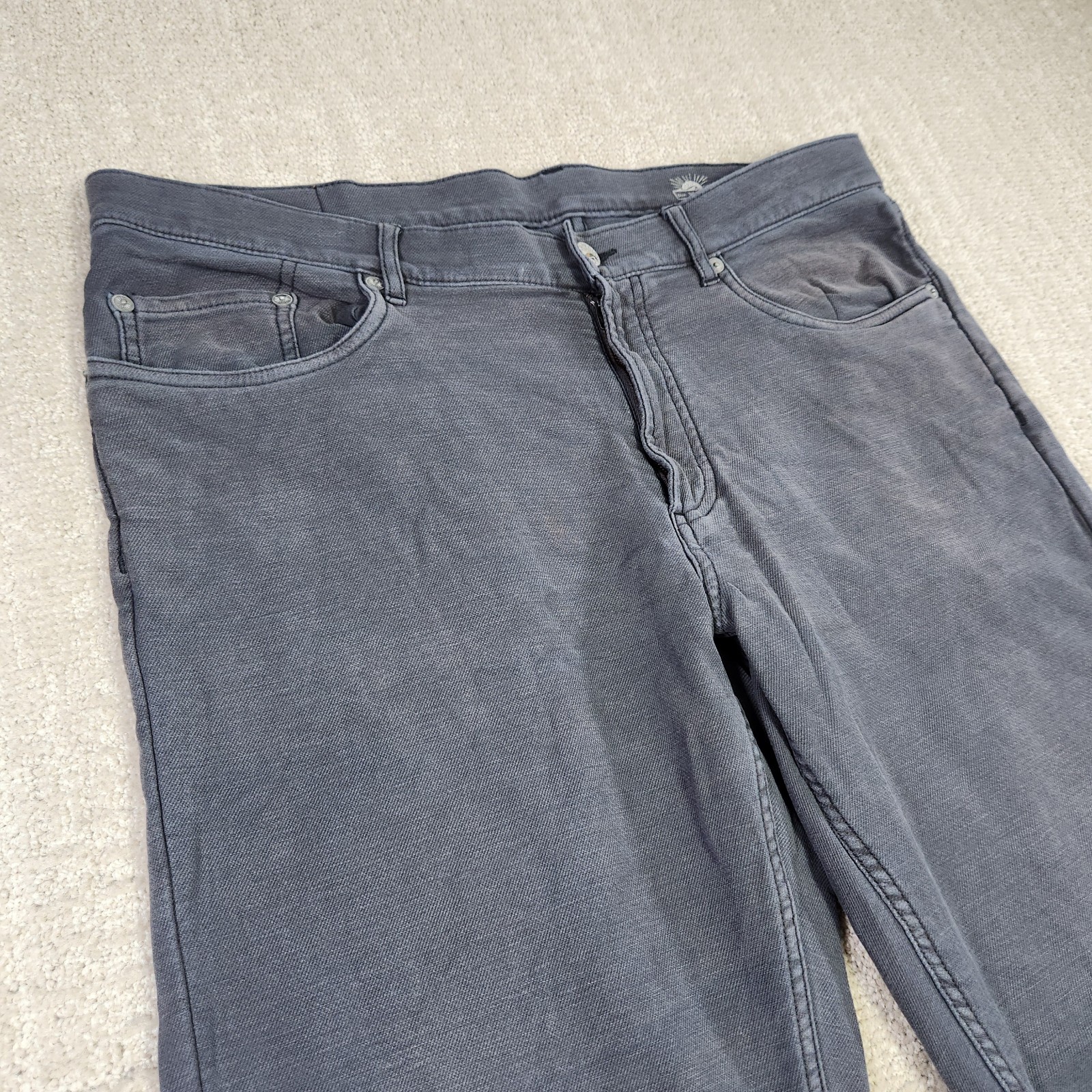 Faherty Pants Men 34×28 5 Pocket Stretch Terry Chino Slate Gray *READ Huckberry