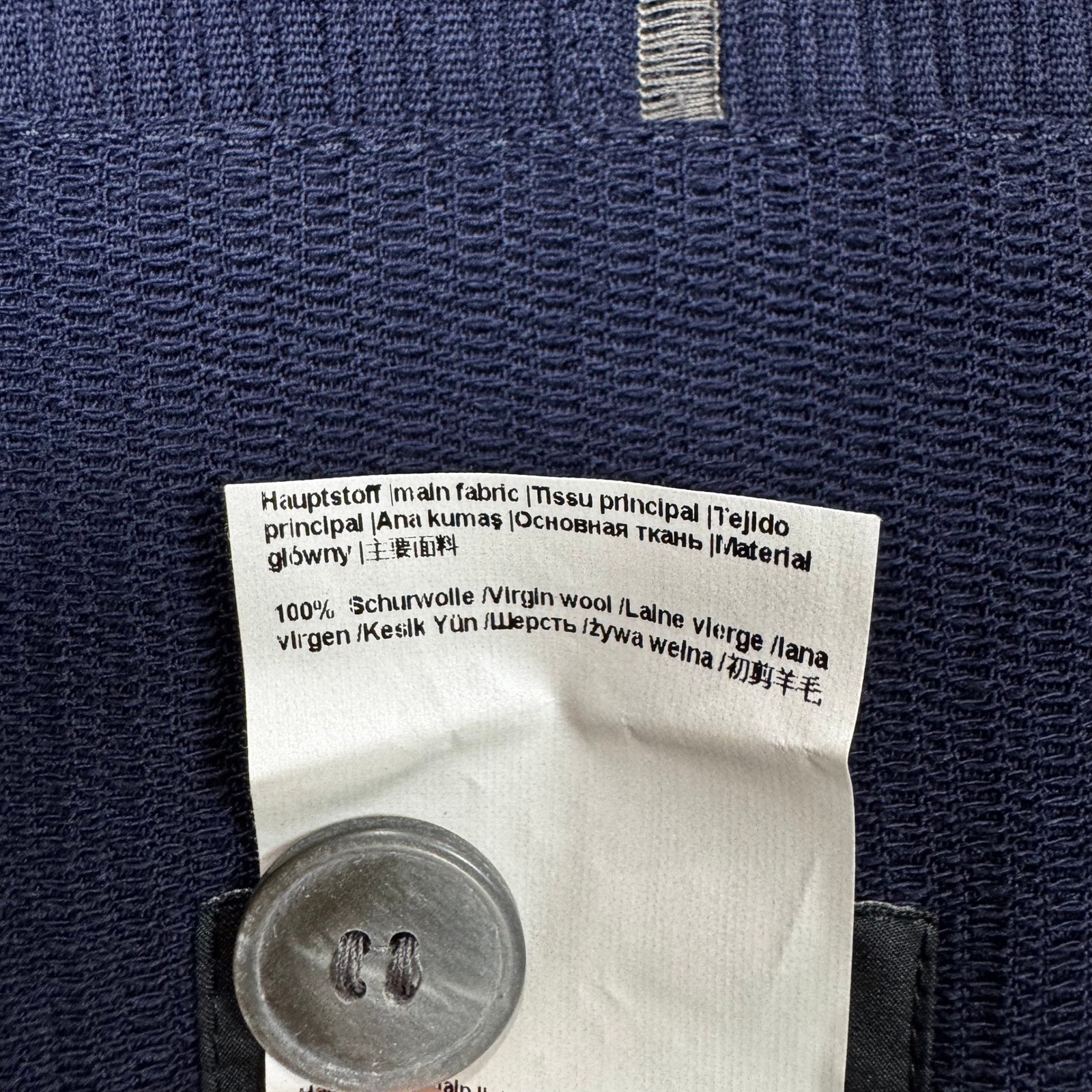 Strellson Blue Knit Coat Jacket Mens 48 Slim Business Casual Preppy Academia