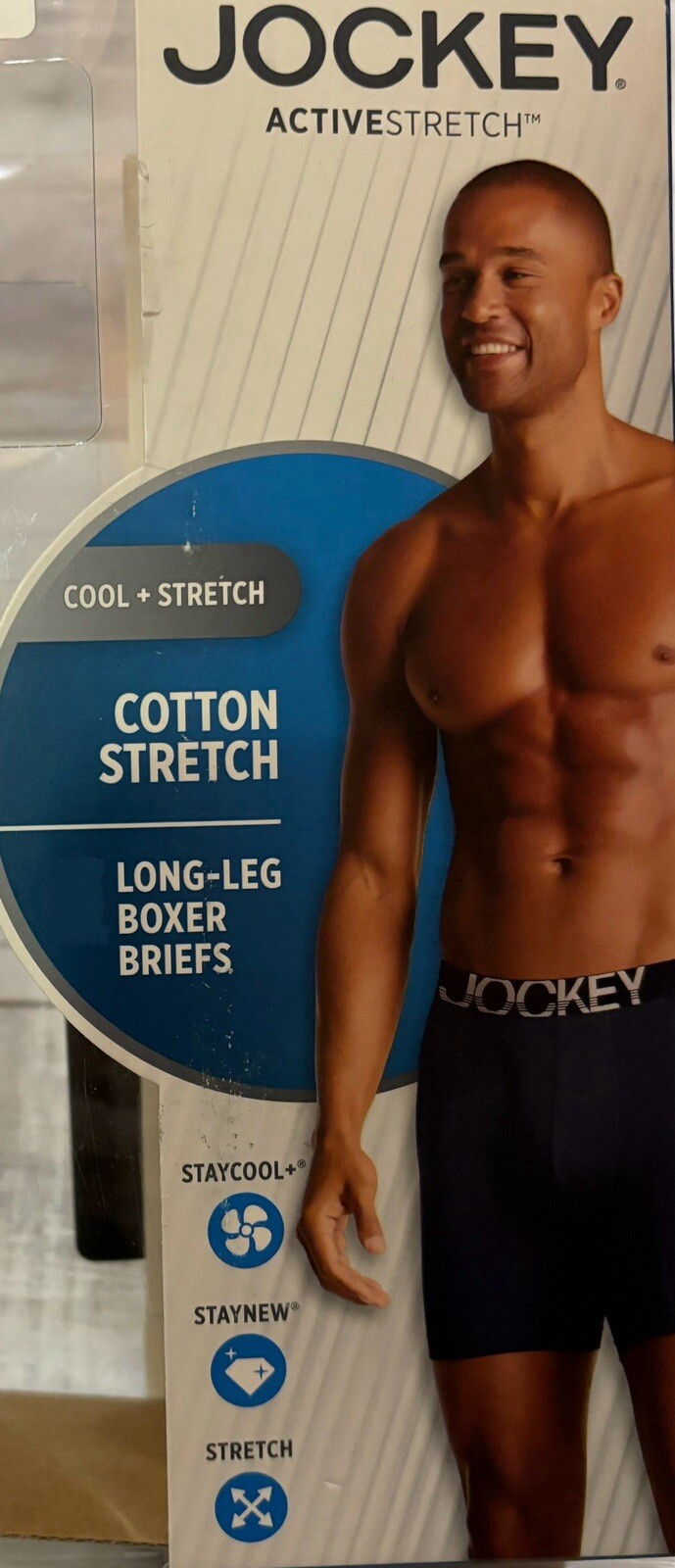 Jockey Active Stretch Boxer Briefs size S small 28-30 Blue/Black/Gray – 5 Pairs