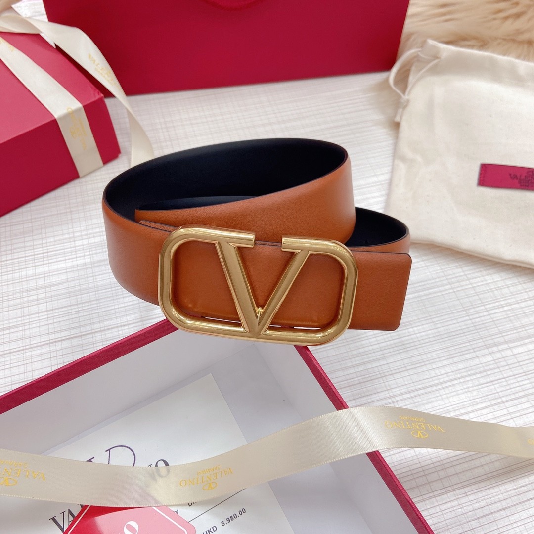 VALEN TINO Women’s belt with double-sided belt brown/Black width 4cm With box