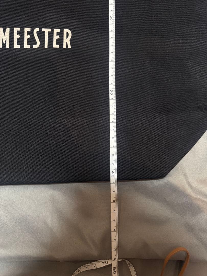 ANN DEMEULEMEESTER Black Canvas Shoulder Bag L Minimal Design