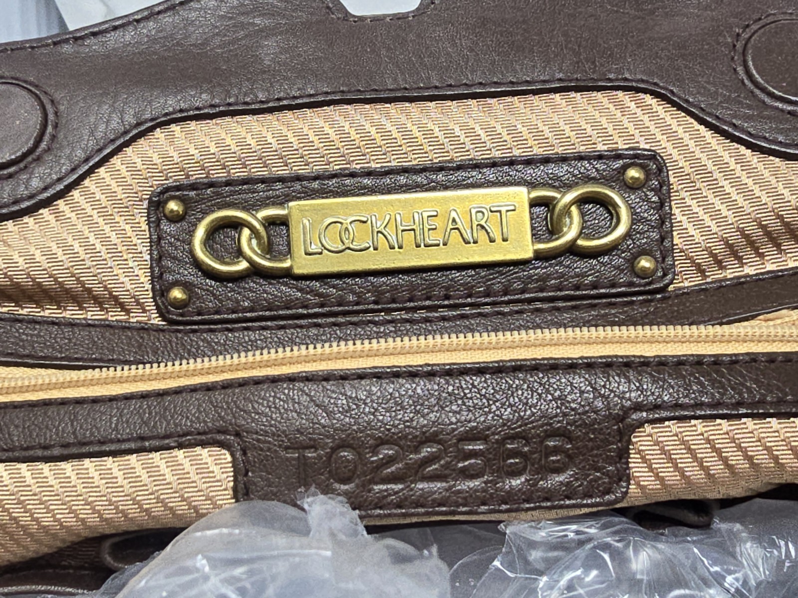 Lockheart Brown Leather Studded Handbag