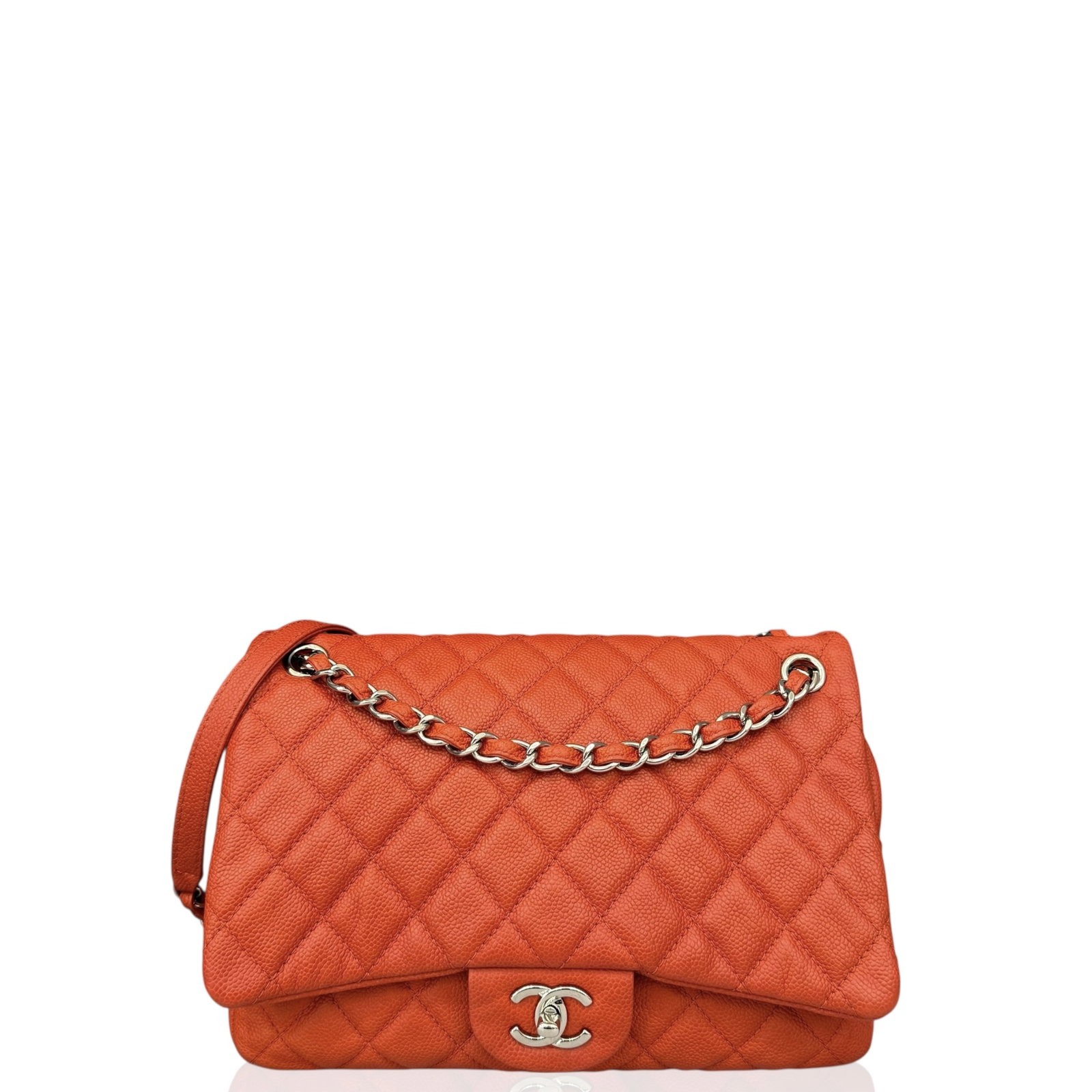 Chanel Flap Bag Orange Grained Calfskin (zz022826b1)