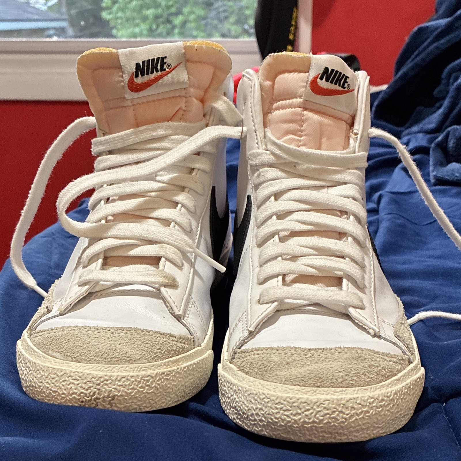 Nike Blazer Mid ’77 Vintage Mid Top Leather Sneakers White/Black 2019 NO BOX!!