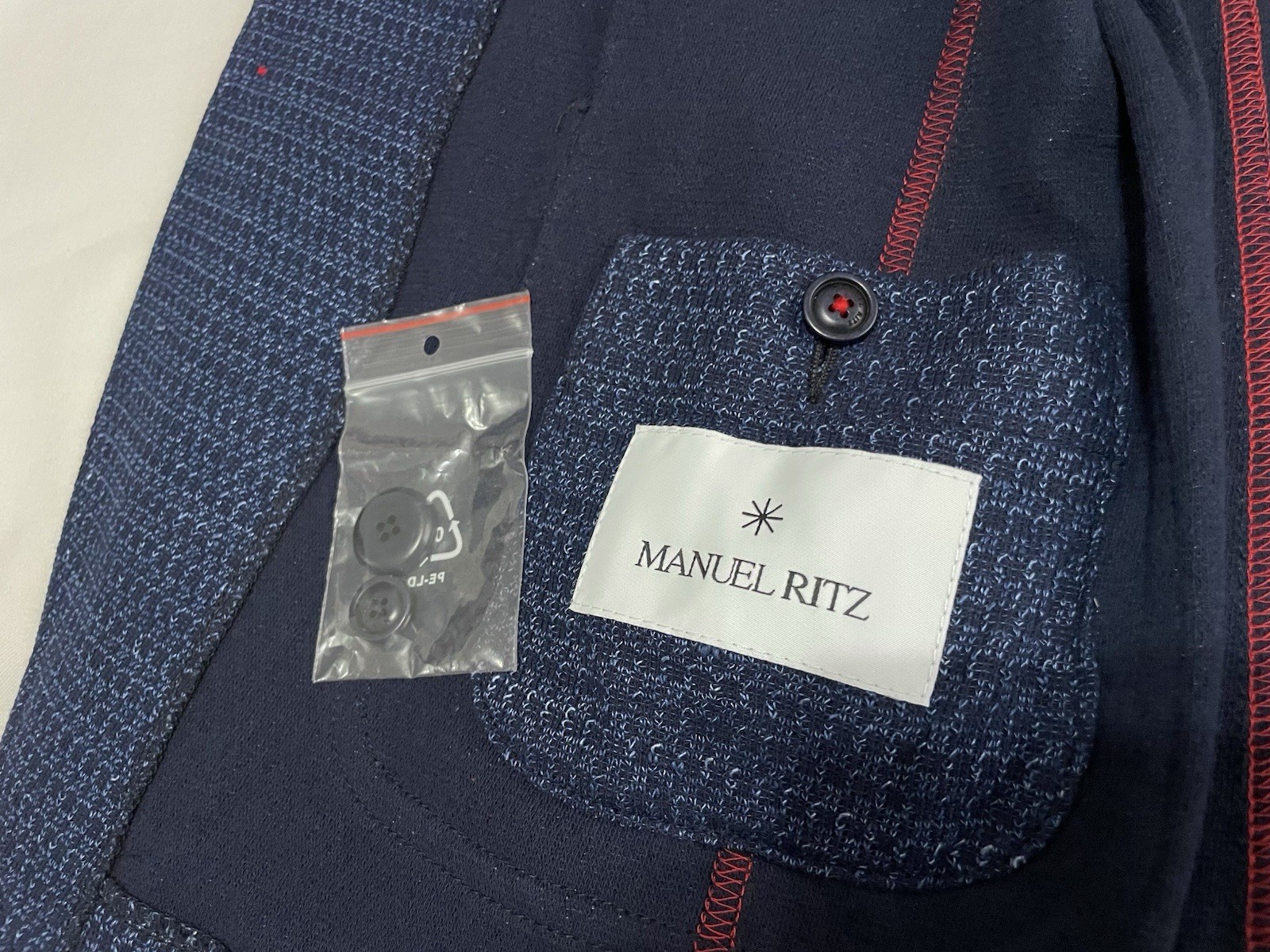 NWT Manuel Ritz Jacket Blazer Sport Textured 1/4-Lined Linen Blend IT 52 / US 42