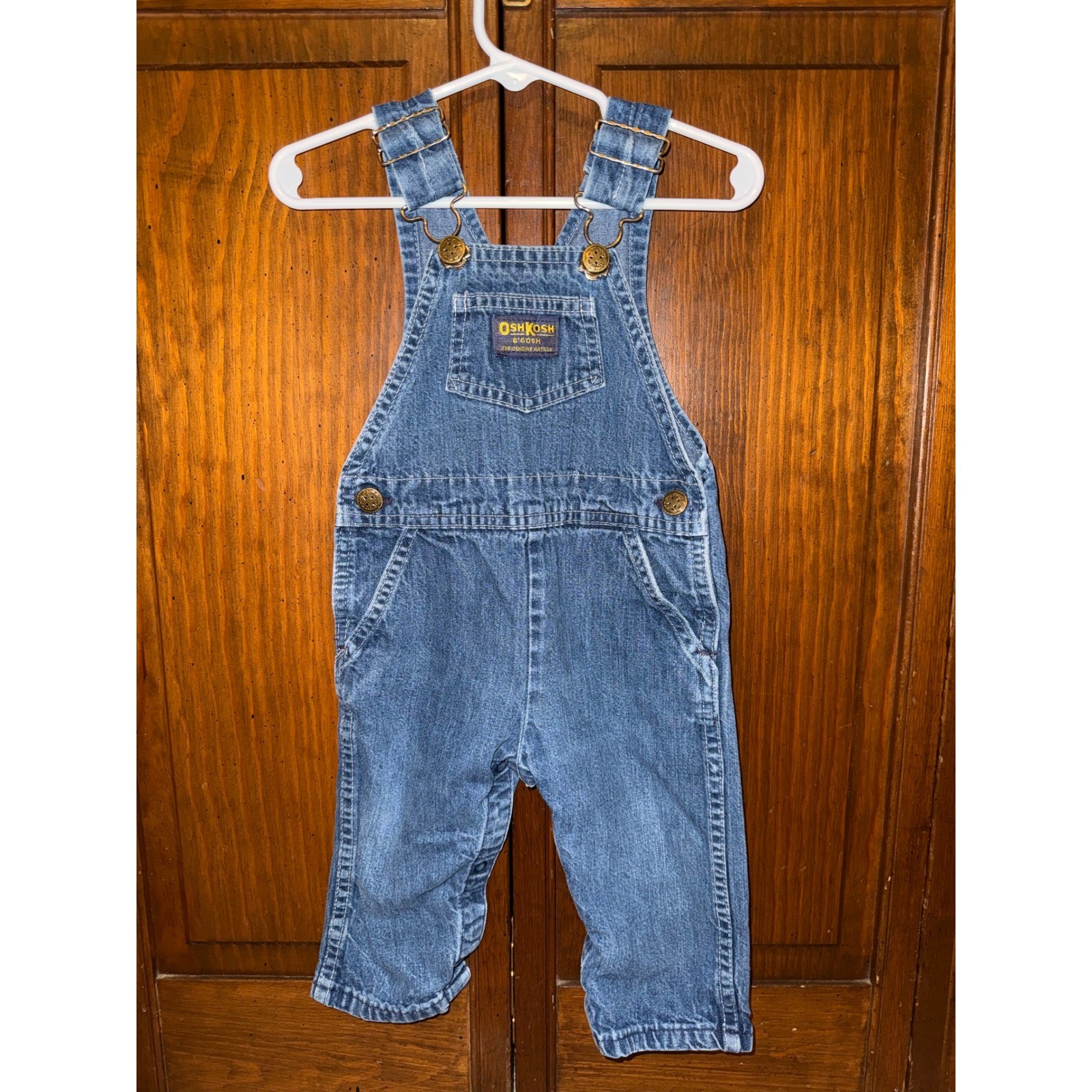 Vintage OshKosh B’gosh Vestbak Denim Overalls Blue 18 Months Made in USA