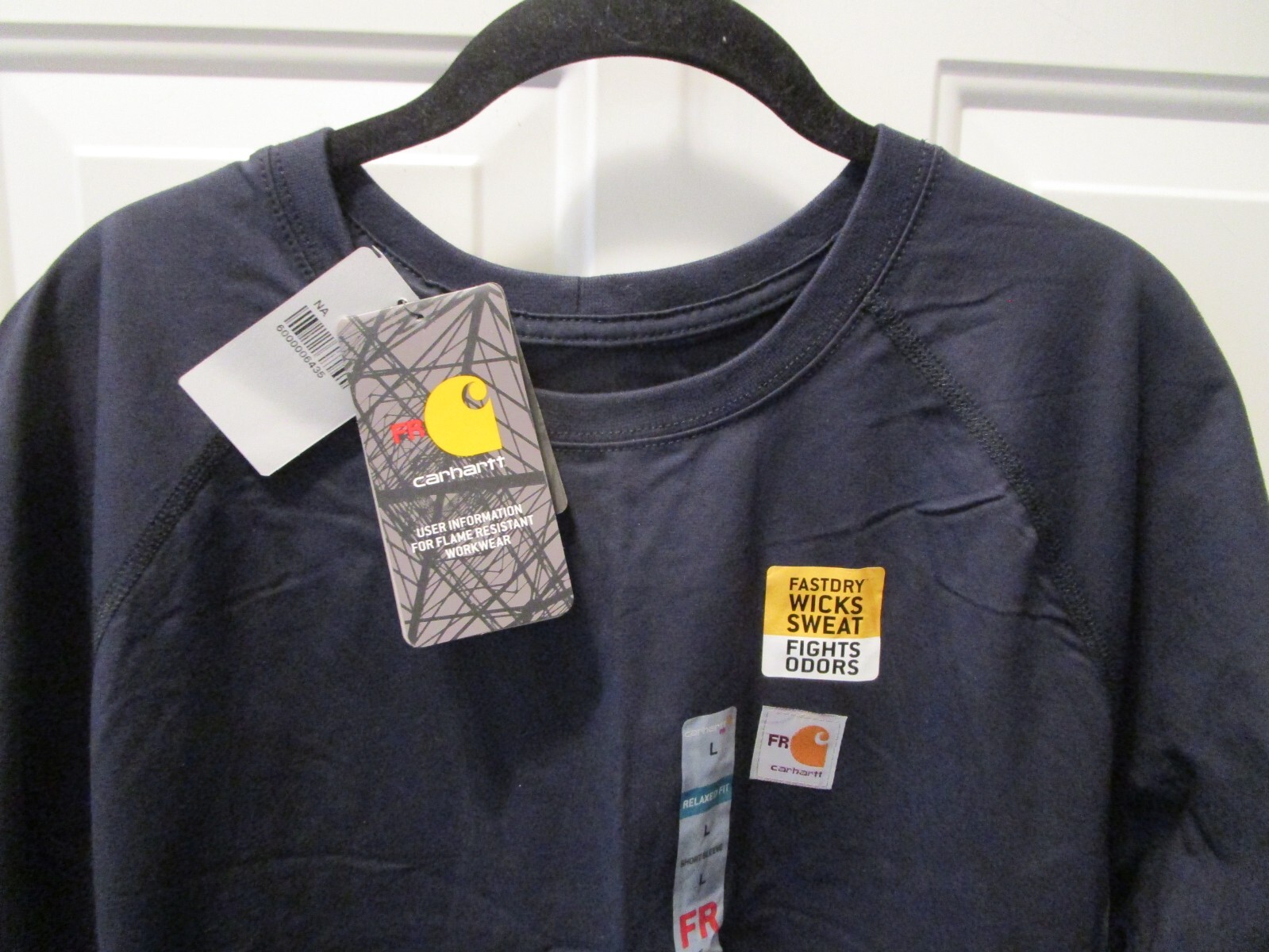 CARHARTT FR FLAME RESISTANT FORCE S/S RELAXED FIT DARK NAVY T-SHIRT SIZE LARGE