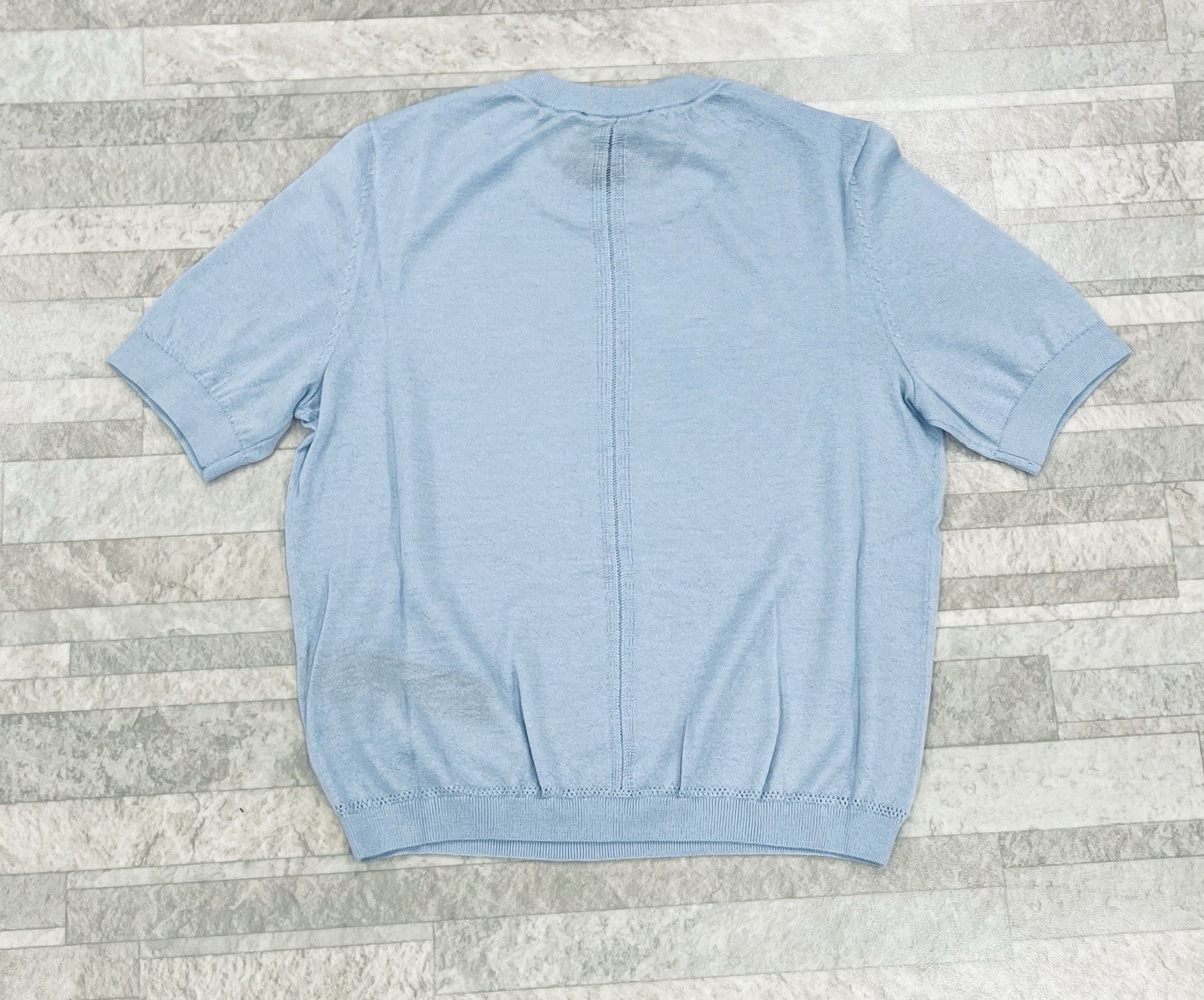 NWT Rag & Bone $378 Adeline Lightweight Cashmere Tee In Light Blue Size:Small
