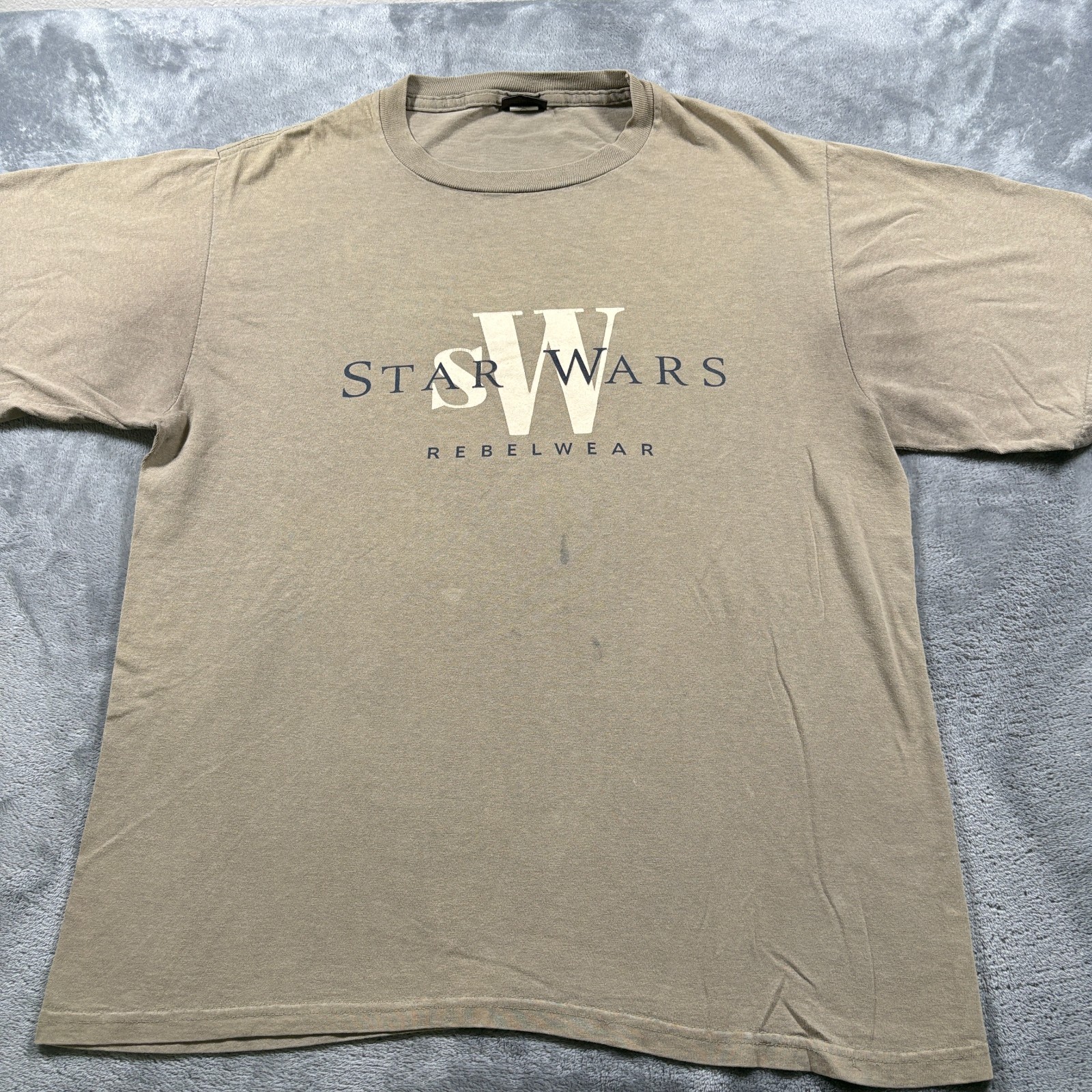 Vintage 90s Changes Star Wars Rebelwear Movie Promo T-Shirt Mens Large Beige