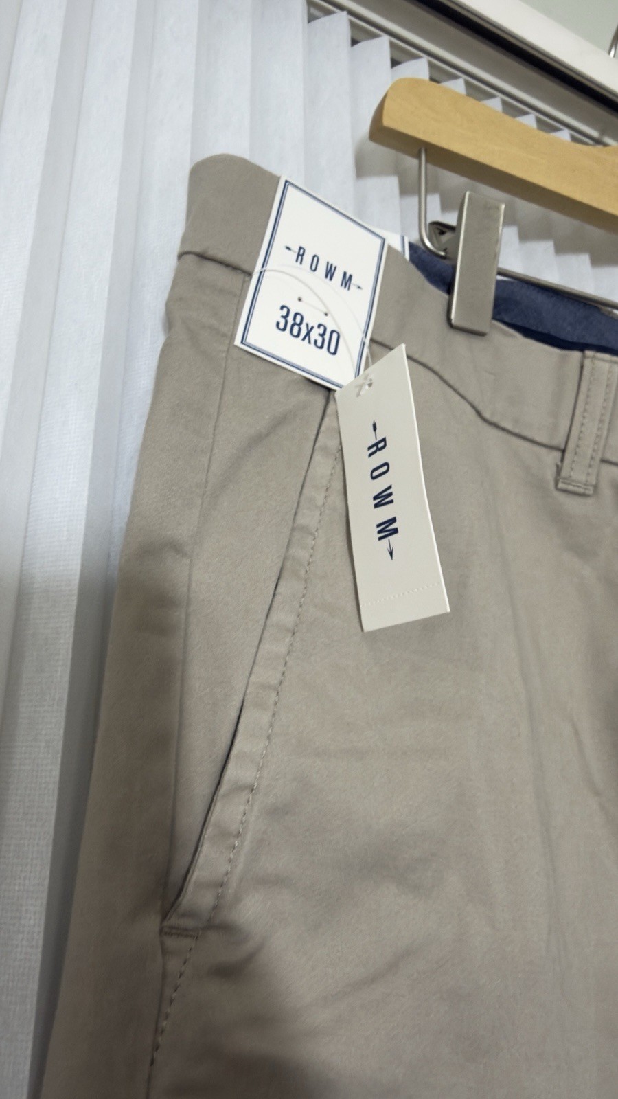 Dillard’s Rowm Pants Men 38X30 Chino Stretch Fabric 98% Cotton 2% Spandex NWT