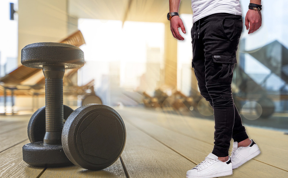 Men’s Casual Joggers Pants Sweatpants Cargo Combat Loose Sport Workout Trousers
