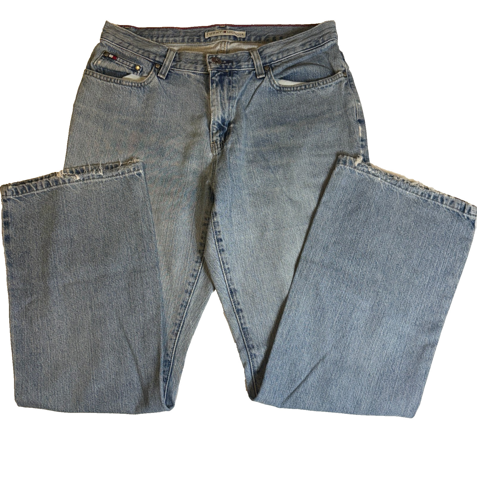Tommy Hilfiger Jeans Men’s Light Wash Denim Straight Leg Vintage 30W x 30L Logo
