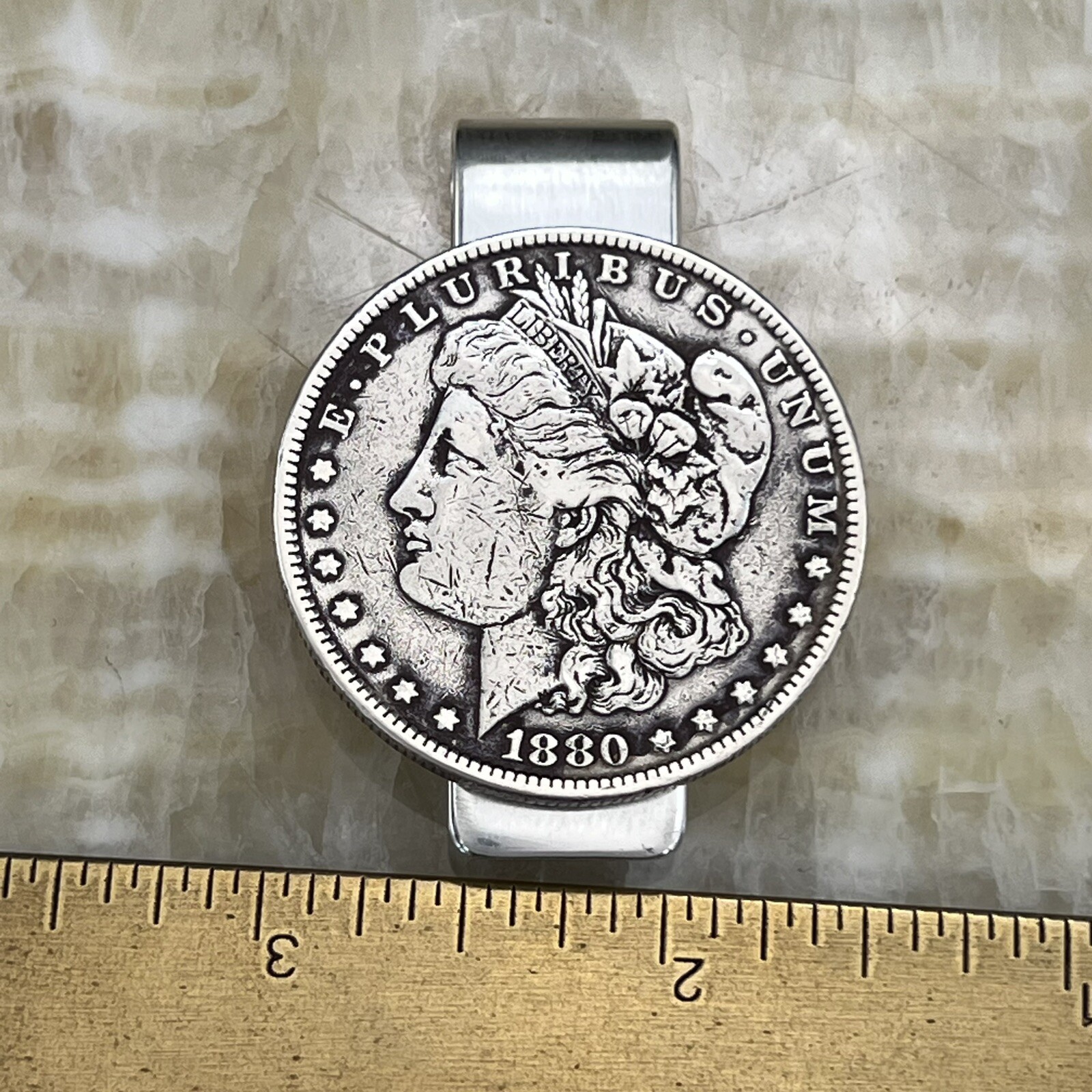 New Sterling Silver .925 Credit Card Money Clip Wallet 90% Silver Morgan Dollar
