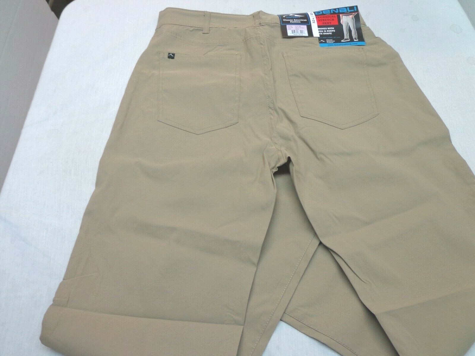 DENALI Delta Khaki Technical Stretch Pants NWT 32/32 MSRP $54