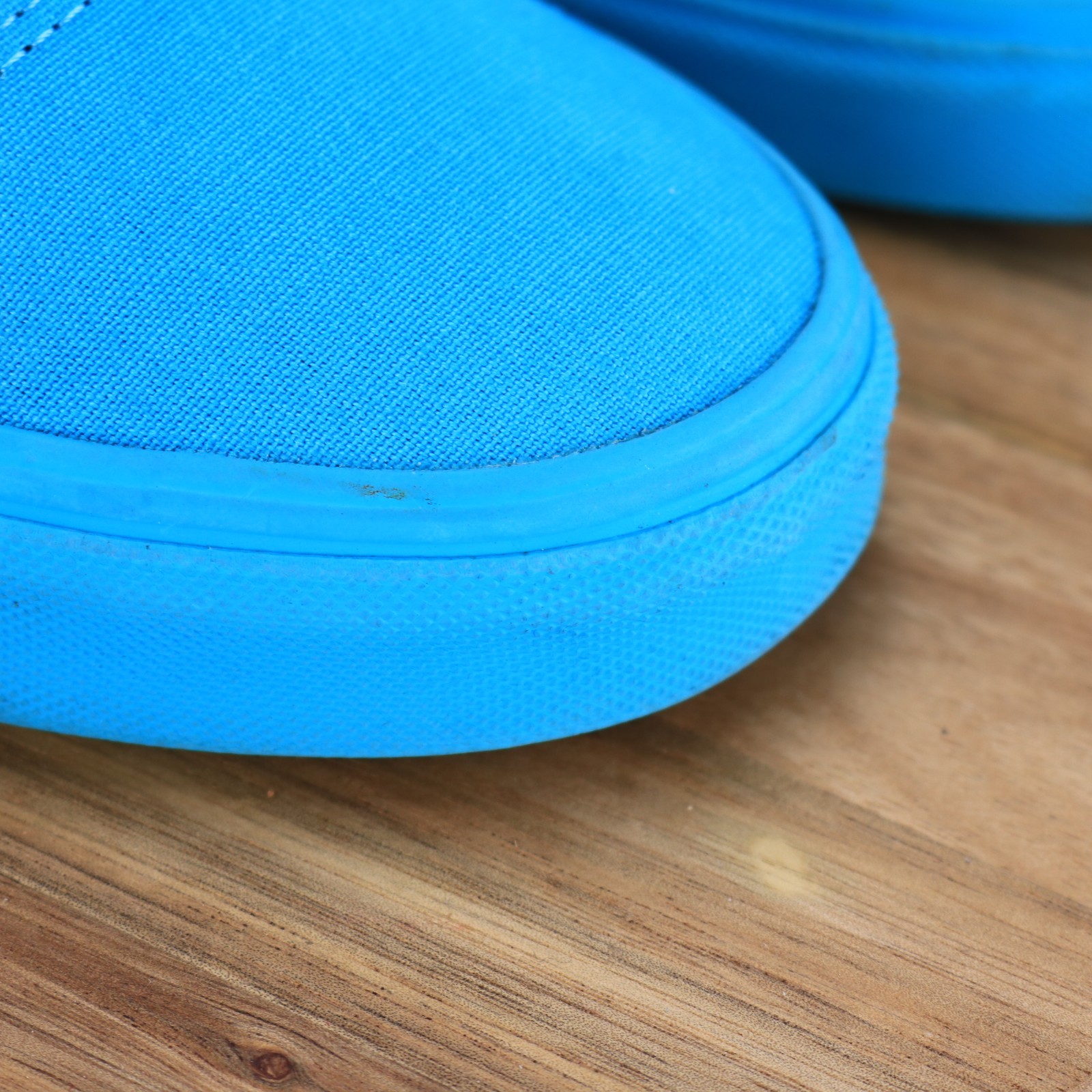 Vans Mono Turquoise Blue Low Lace up Canvas Sneaker Shoes Size Men 5.5 / Women 7