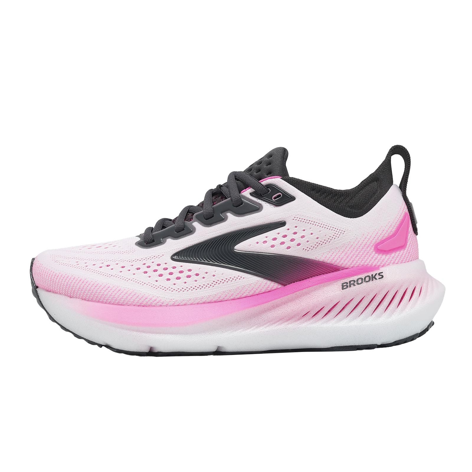 Brooks Glycerin 23 White Phantom Cyber Pink Women Road Running Shoe 1204651B-111