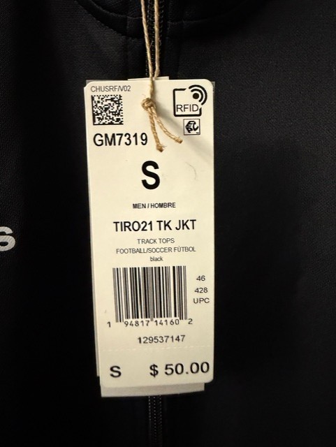 Brand New Adidas Tiro 21 Full-Zip Training Jacket, Adult Sizes S-XL