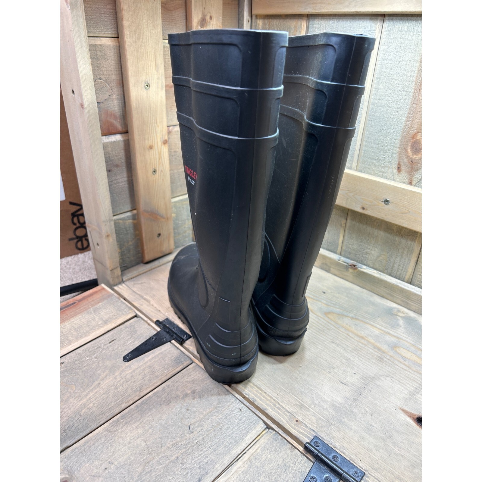 Tingley Pilot Mens 8 Rubber Work Boots Waterproof Rain Mud Knee High UK 7 EU 41